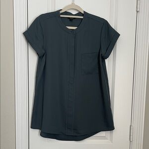 Simply Vera Vera Wang Charcoal Blue Blouse